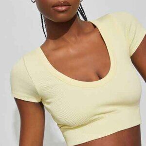 Garage Sonia Seamless Plunge Crop Top